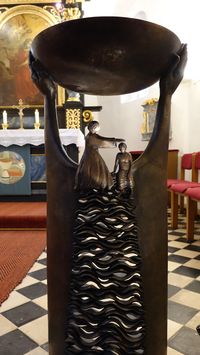 Taufbecken, Schlosskapelle Woffenbach