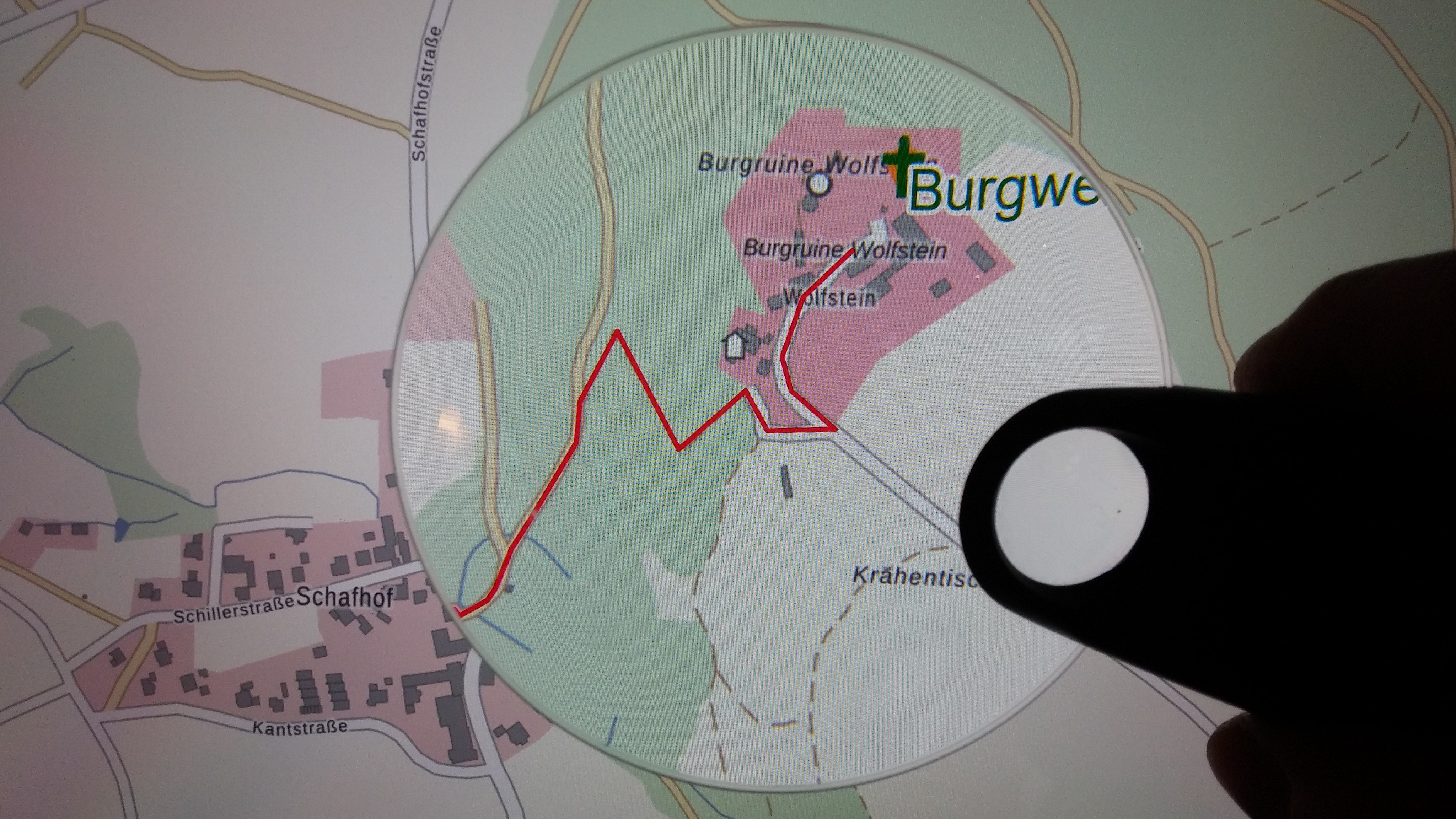 Burgweihnacht, Burgruine Wolfstein Kartenfoto, bey